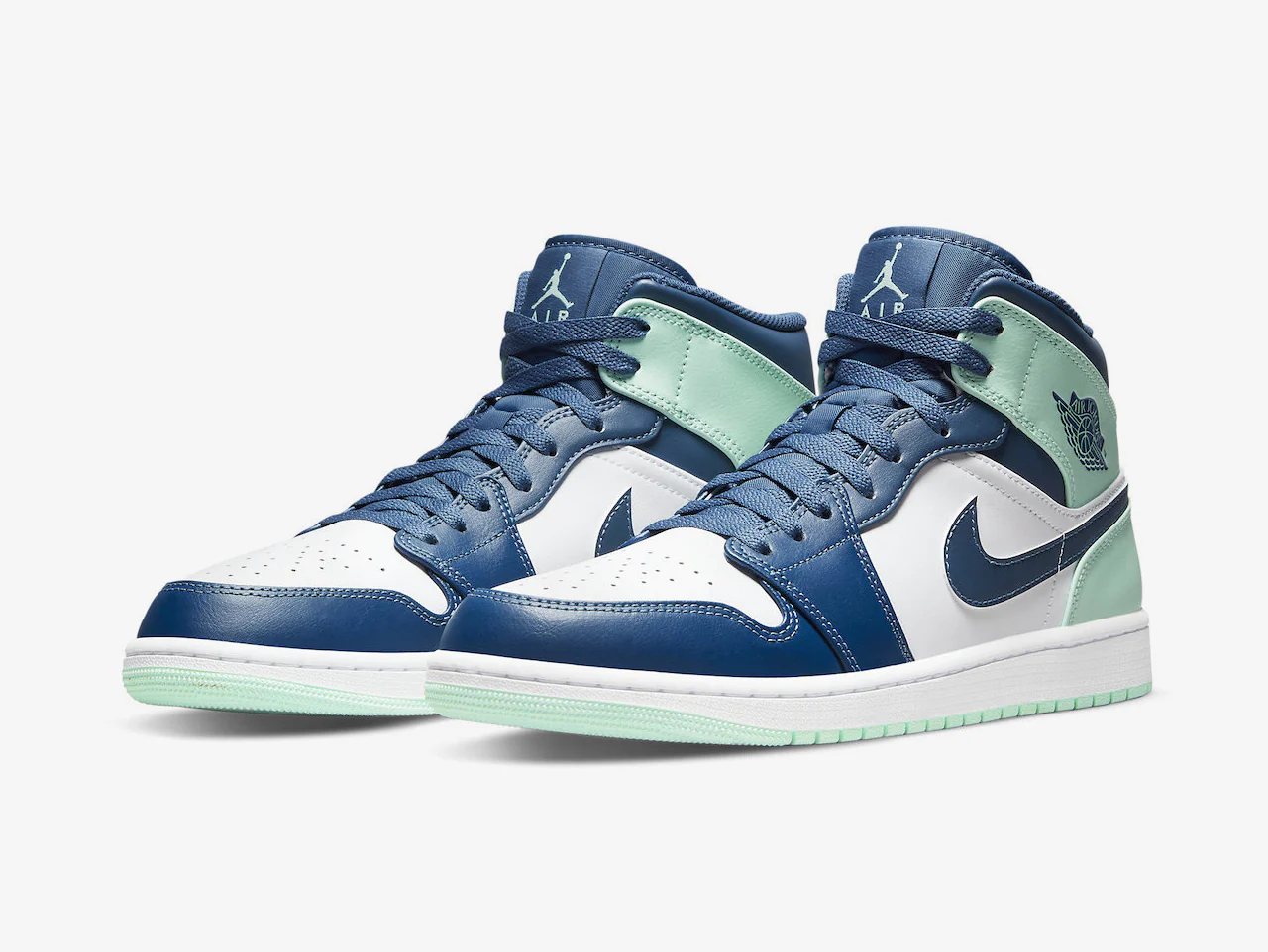 Air Jordan 1 Mid Blue Mint - Image 2