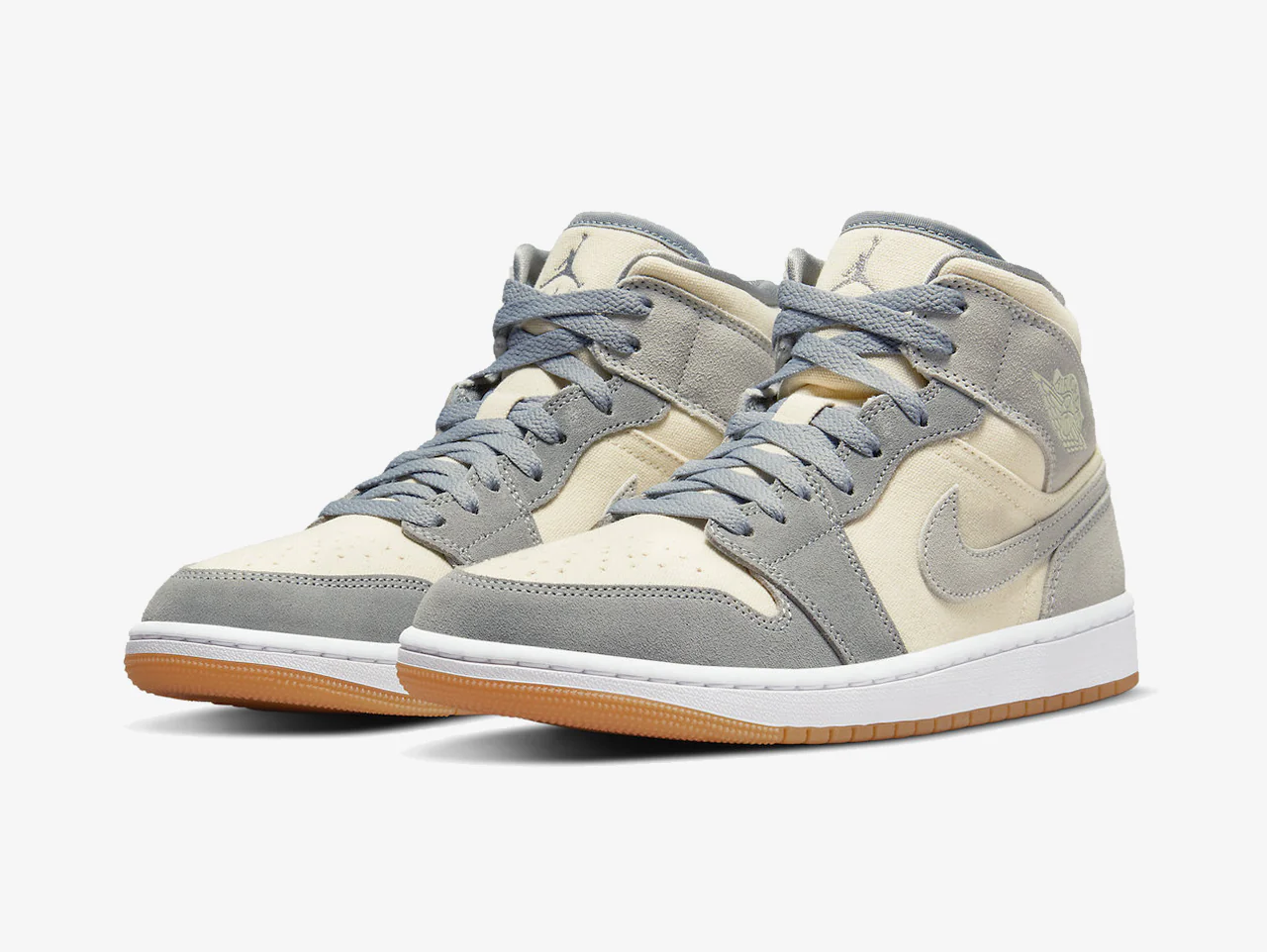 Air Jordan 1 Mid SE Coconut Milk Particle Grey - Image 2