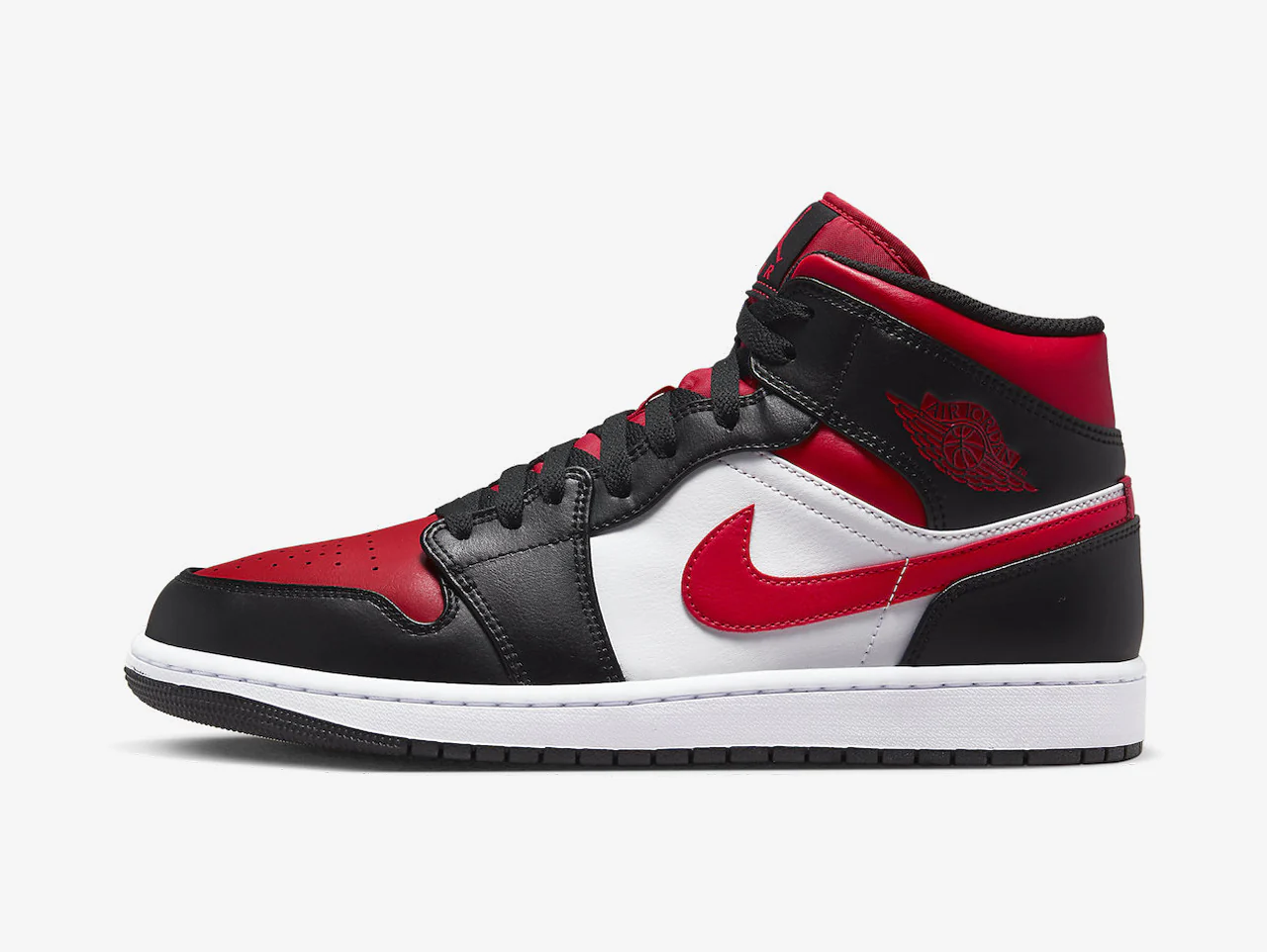 Air Jordan 1 Mid Black Fire Red