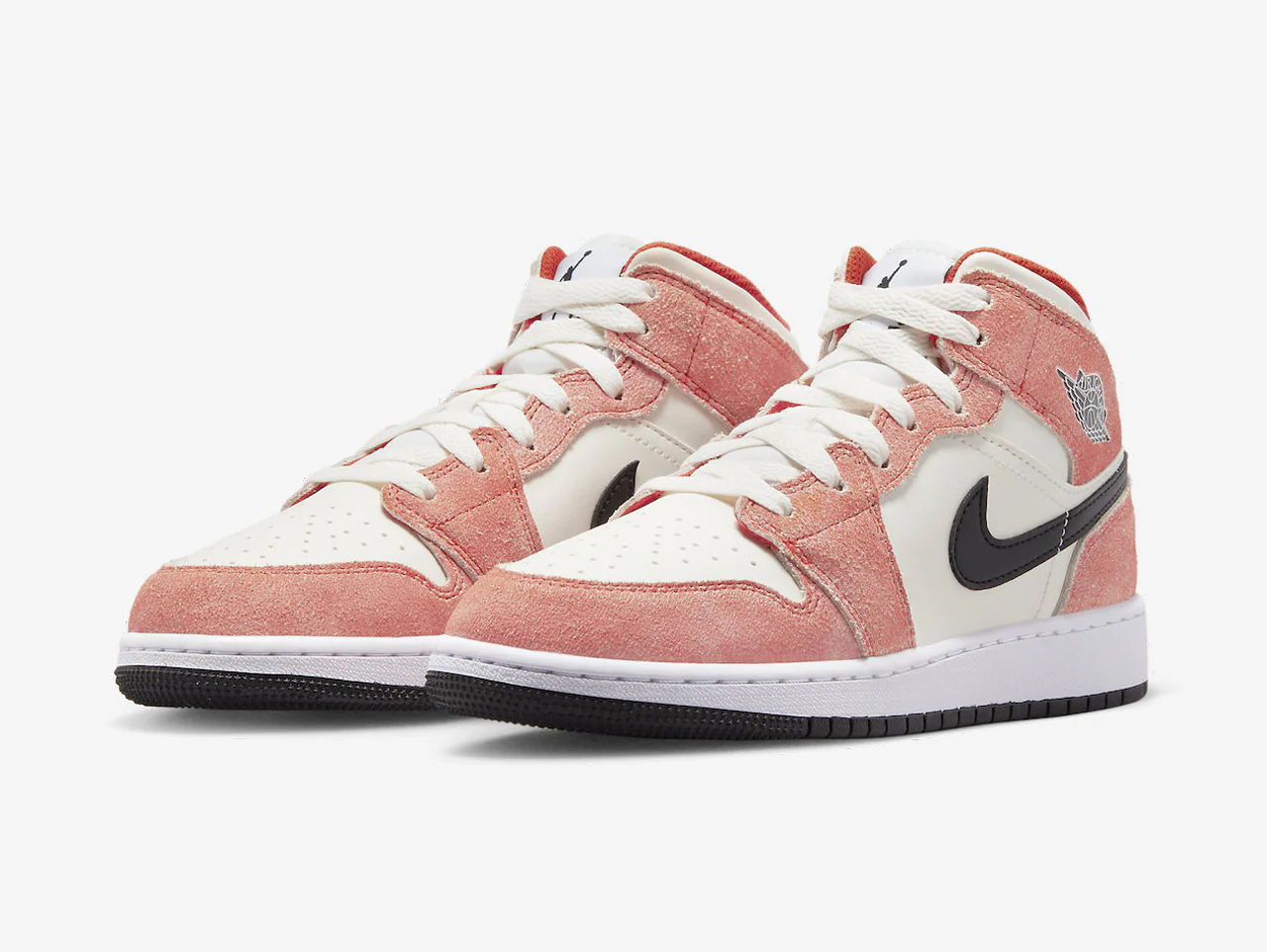 Air Jordan 1 Mid Orange Suede (GS) - Image 2