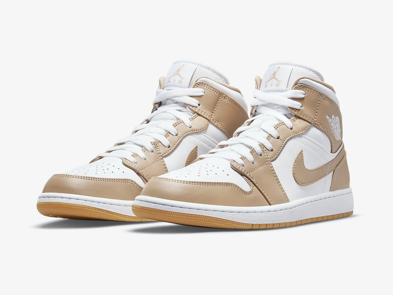 Air Jordan 1 Mid Tan Gum - Image 2