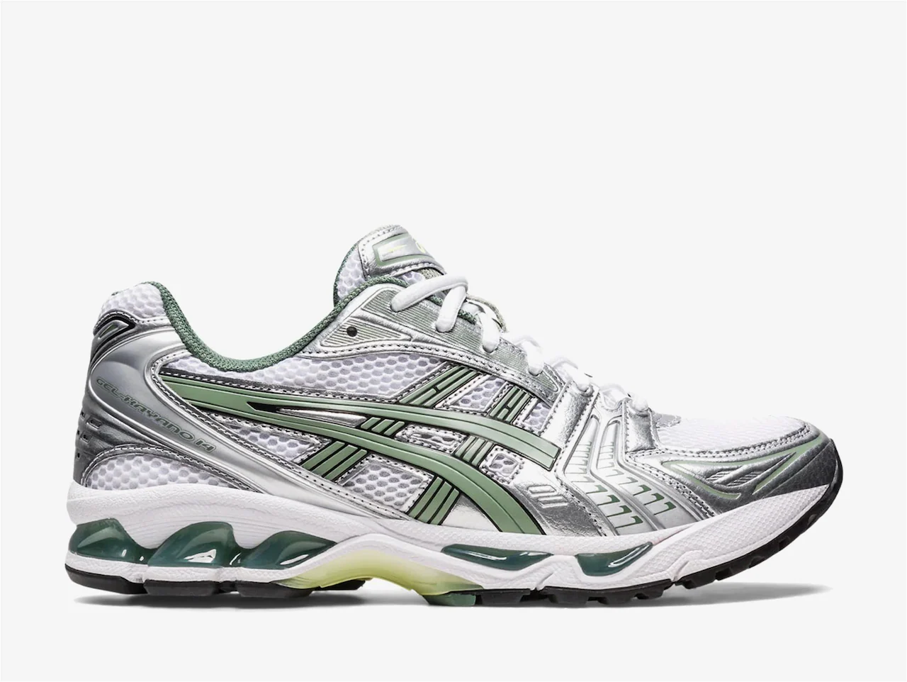 Asics Gel Kayano 14 White Slate Grey Green Sage - Image 2