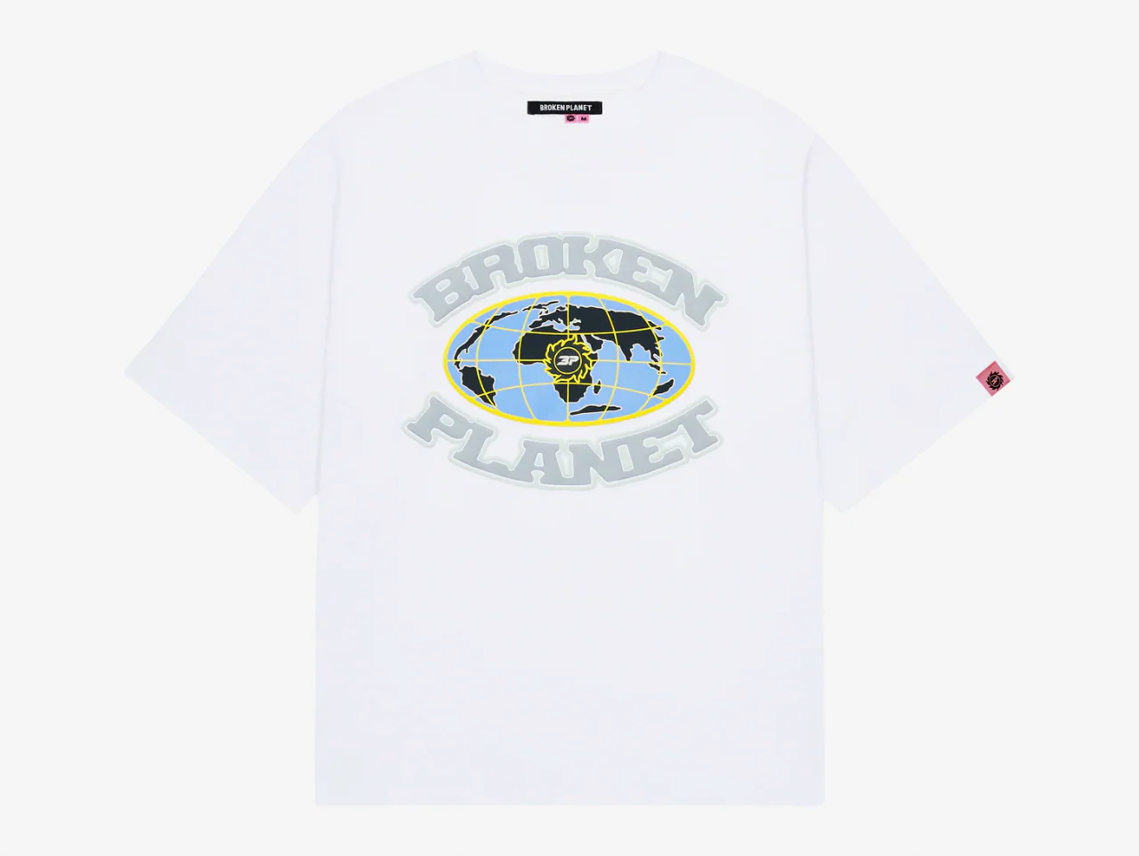 Broken Planet T-Shirt Grid White
