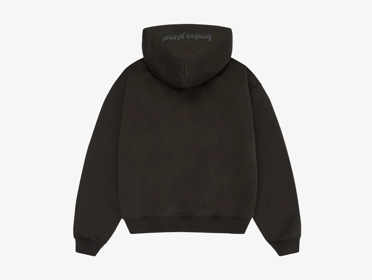 Broken Planet Zip-Up Hoodie Black - Image 2
