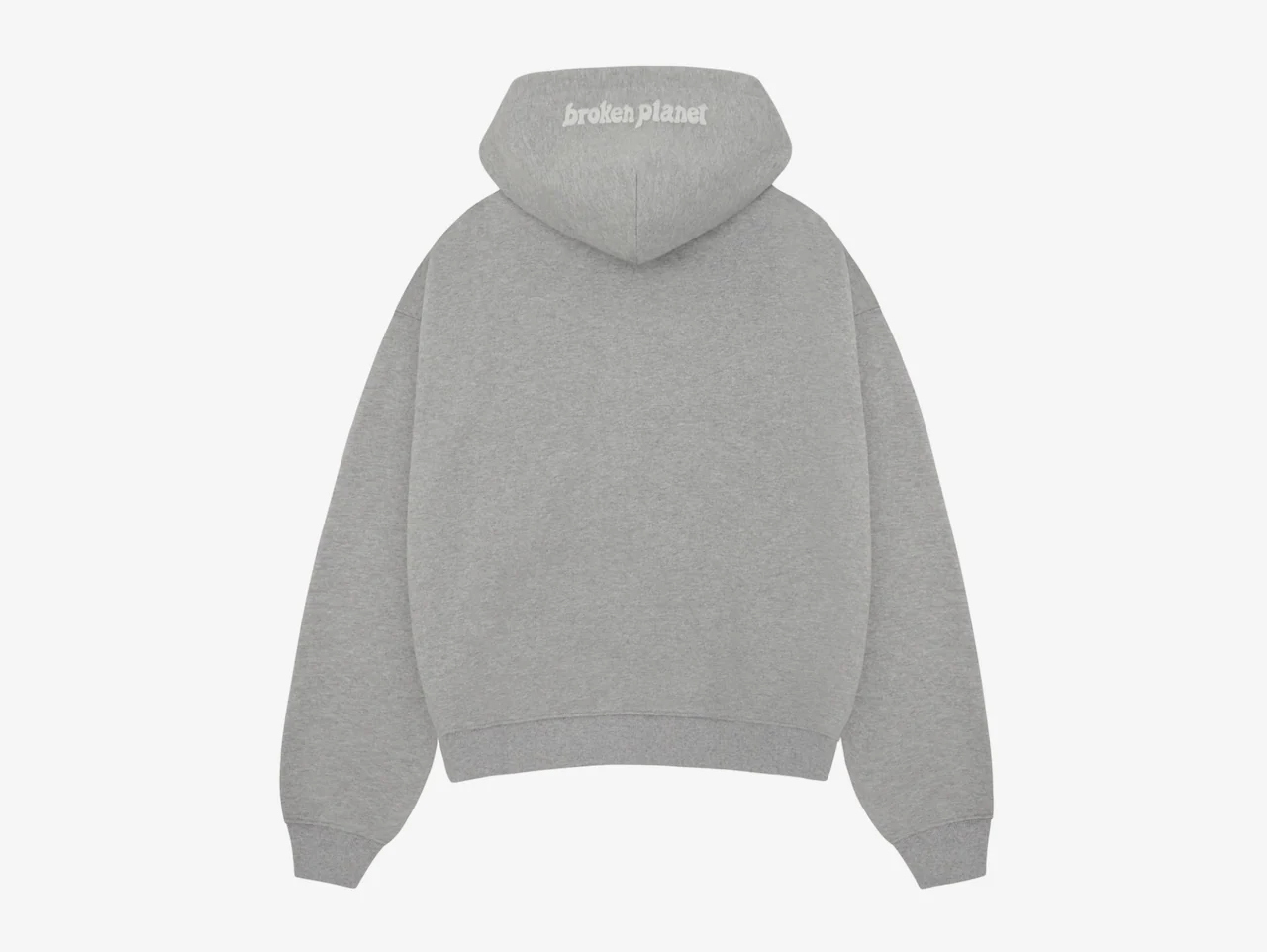 Broken Planet Zip-Up Hoodie Heather Grey - Image 2