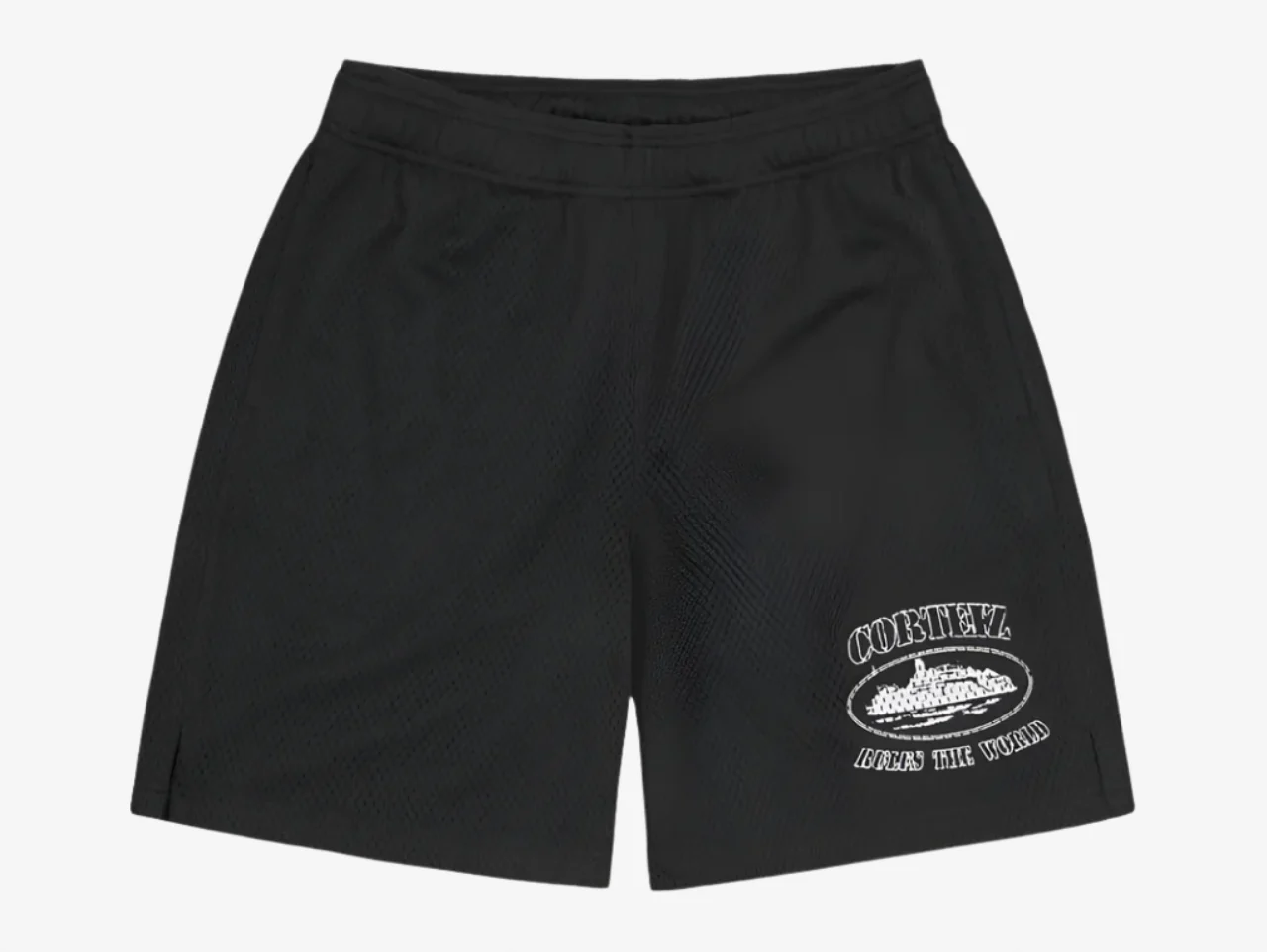 Corteiz Alcatraz Mesh Shorts Black White