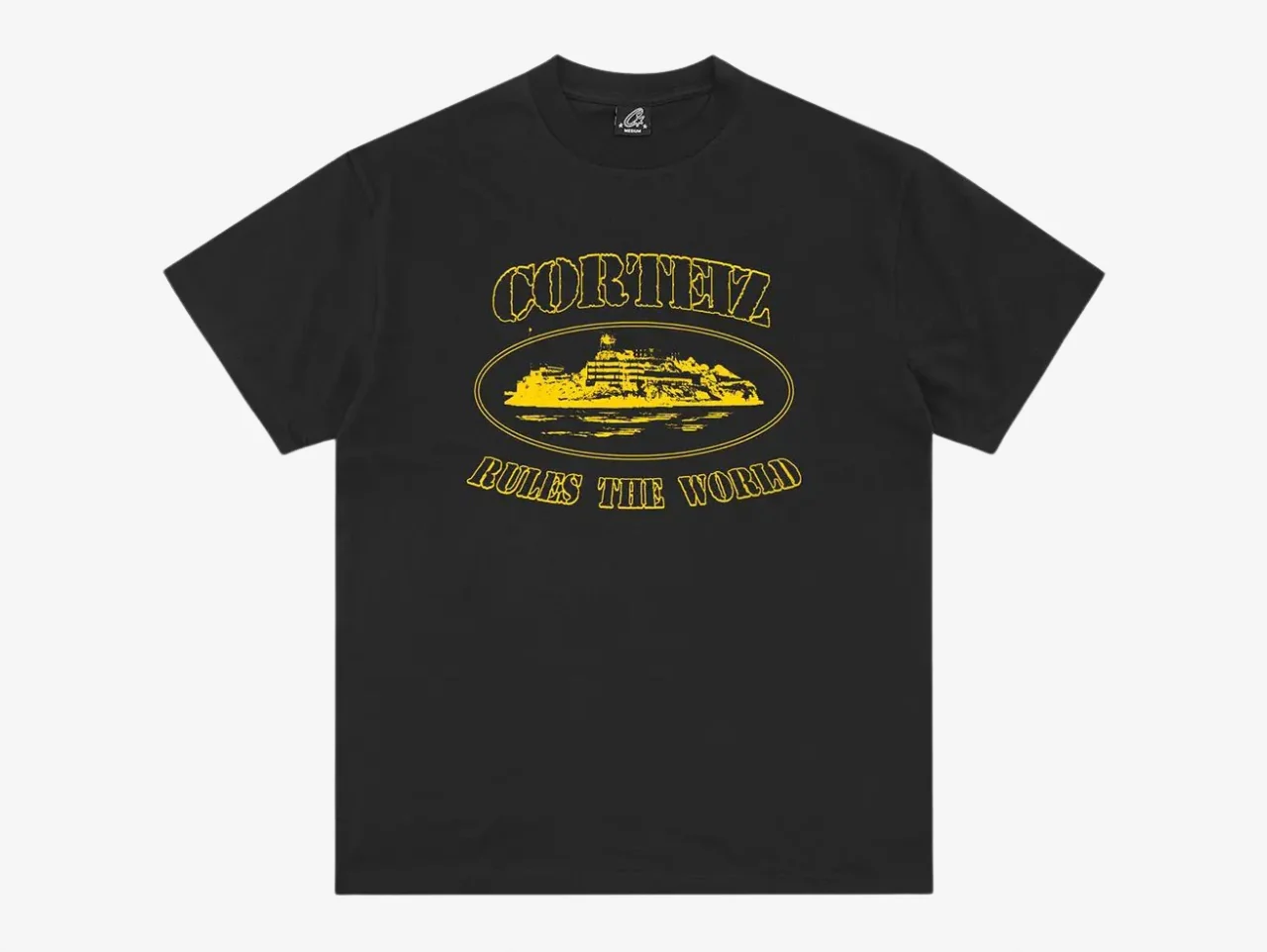 Corteiz Alcatraz T-Shirt Black Yellow