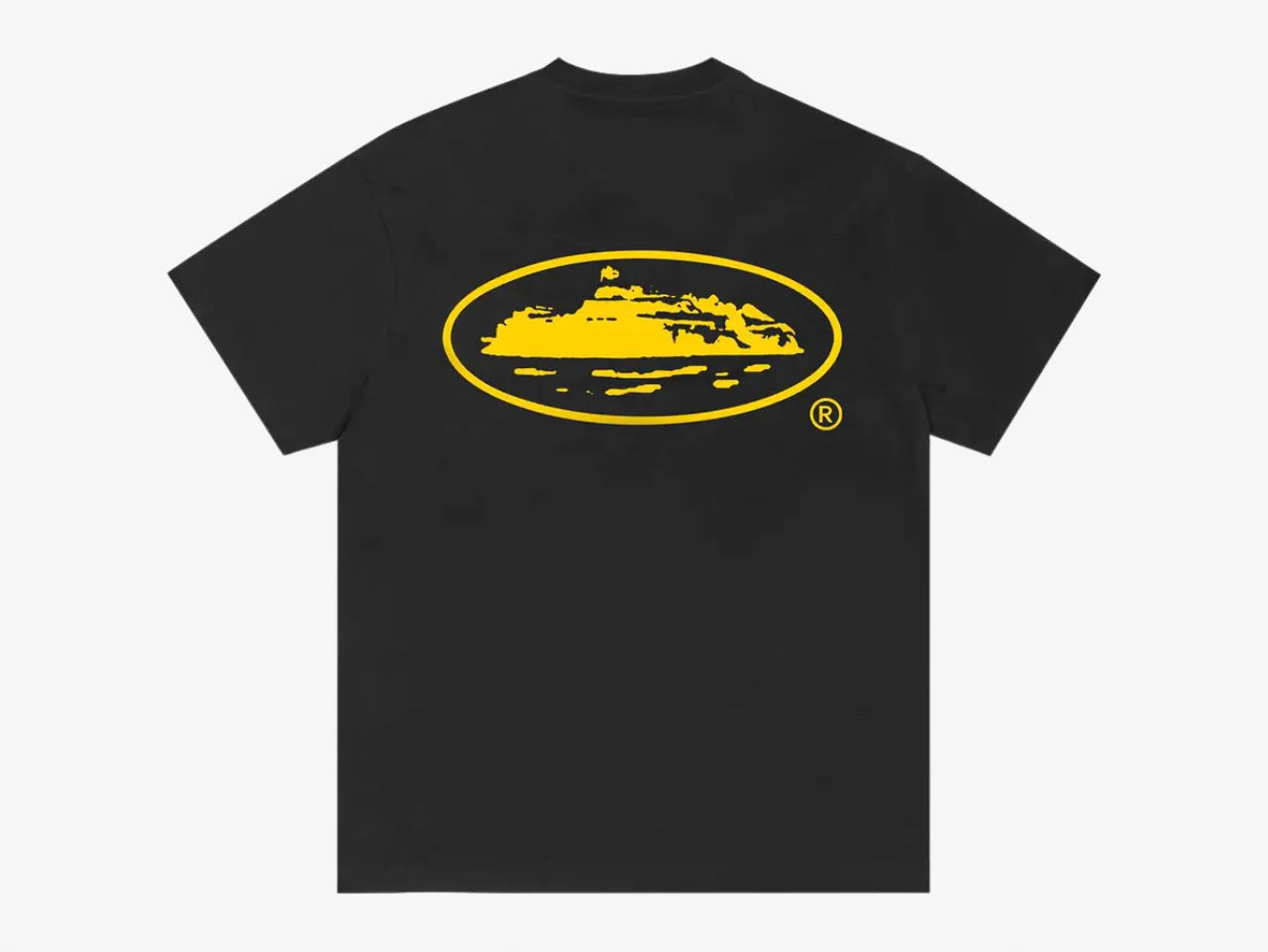 Corteiz Island T-Shirt Black Yellow - Image 2