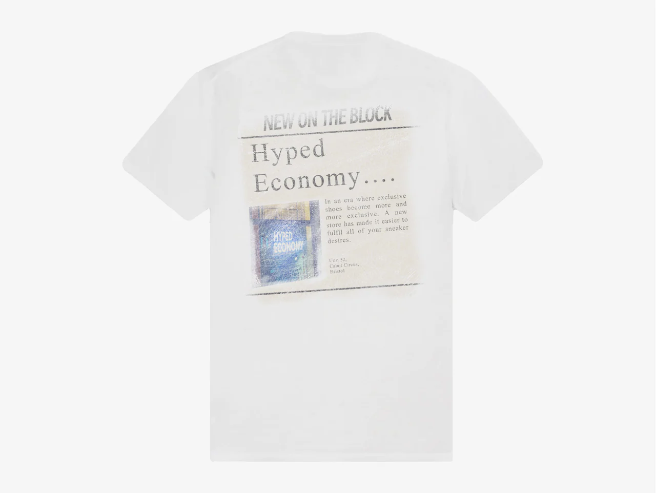 Hyped Economy Newspaper T-Shirt White - Image 2