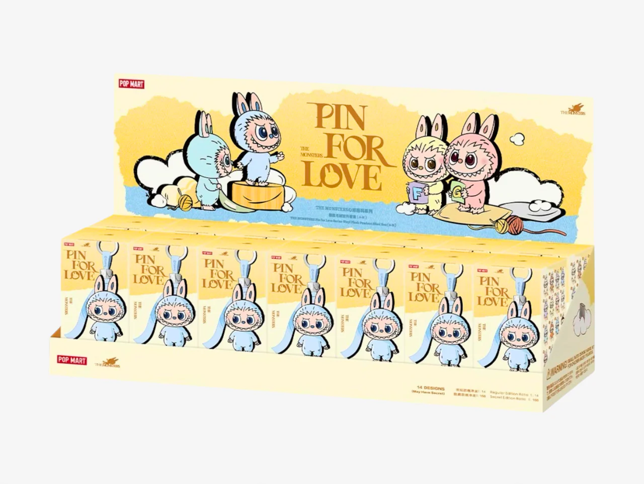 Pop Mart Labubu The Monsters Pin For Love Full Case (A-M)